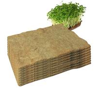 NASSMOSSE Tappetini in canapa per la coltivazione di microgreens, 8 pezzi, 25,4 x 50,8 cm, kit per la coltivazione di microgreens, tappetino in iuta biologica per germogli di semi per semi, kit per
