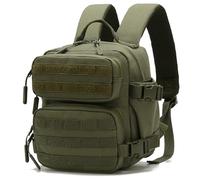 NASSMOSSE Zaino da 9 litri per uomo e donna Mini zaino da escursionismo multi-sospeso di capacità con tasca per bottiglia per palestra campeggio arrampicata sport all'aria aperta, verde militare