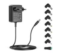 NASTIMA 12V 1A Caricabatterie per auto Elettriche per Bambini per Auto Elettriche, SUV ATV, Moto, ecc, Caricabatterie Universale da 12V con Indicatore Luminoso, dotato di 8 Tipi di Convertitore