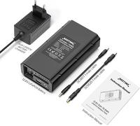 NASTIMA Batteria 12,8V 6000mAh 72Wh LiFePO4 con Doppia Uscita 12V 9V DC e 5V USB