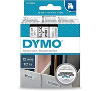 Nasto Dymo Originale 45013 S0720530 Poliestere Nero su Bianco 12mm x 7m