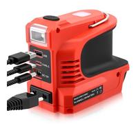 Nastopee Inverter da 220 W per batteria Einhell da 18 V, DC 18 V a AC 220-230 V, adattatore con connettore USB Type-C DC12 V e lampada LED, unità di emergenza per campeggio