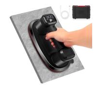 Nastopee Sollevatore a batteria con doppio motore, sollevatore a batteria per piastrelle, vetro e marmo, potenza di aspirazione da 300 kg, display LCD, batteria da 4500 mAh, rinforzo in gomma a tre