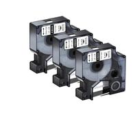 Nastri 3 15PCS 9 12 19mm compatibili con A18443 A18444 A18432 A18435 Nastro per etichette per 450 Duo Maker(3PK Black on White)