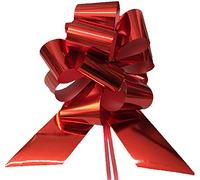 50 coccarde autotiranti reflex 5,0 cm granfiocco diam. 18 cm | rosso reflex BOL