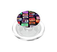 Nastri a cassetta, collage, grafica musicale, vintage, anni '80 e '90 PopSockets PopGrip per MagSafe
