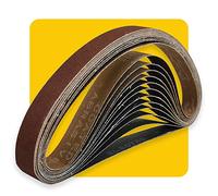 Nastri Abrasivi 25 x 762 mm, Set di Nastro Abrasivo (Mixpack 4 x grana 80/120/150) per Levigatrici a Nastro (12 pezzi)