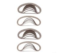 Nastri abrasivi ad aria per levigatrice a dito, 330 x 10 mm, in ossido di alluminio, set da 25 pezzi, grana 60/80/100/120, per legno, vernice, plastica, gesso e metallo leggero