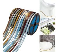 Nastri autoadesivi per fughe e bordini decorativi; strisce per fughe ideali per impermeabilizzare e abbellire vasche da bagno, sanitari e pareti della cucina. (Bianco,10 mm/6 m)