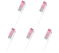 Nastri da ballo colorati 5/10 pezzi nastri da ginnastica a forma di stella lampeggiante, danza, ritmica, balletto, bastoncini arcobaleno, 2 m/4 m Nastro ginnastica ritmica bambina(4M,5Pcs White)