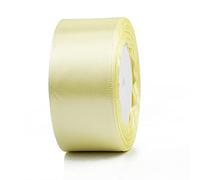 Nastri Decorativi, Nastro di Raso in Poliestere a Doppia Faccia, Larghezza 1,57" Dorato, Continuo, 25 Iarde(Bud Yellow)