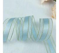Nastri di organza, 5 iarde di nastri di organza da 25 mm multicolore(Sky Blue)