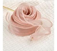 Nastri di organza, Nastro di organza in filato a di pesce, larghezza 4 cm, multicolore, diverse misure(4,10m)