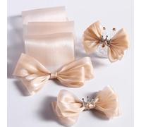 Nastri di organza, Nastro in organza di policotone da 22 iarde, larghezza 8 cm B04 for fiori, confezioni regalo for matrimoni