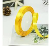 Nastri di raso da 25 iarde/rotolo da 6 mm a 50 mm, natalizi fatti a mano, decorazioni per feste di matrimonio, da regalo per compleanni, nastri dorati da 10 mm