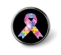 Nastri di sensibilizzazione sull'autismo, spille rotonde, spille personalizzate, spille da bavero per la decorazione di abiti