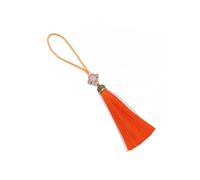 Nastri di seta per segnalibri Nastri con nappine, Nappe con cappucci in metallo for borse for tende gioielli fai da te segnalibro multicolore 5-10 pezzi(Orange,5PCS)