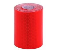 Nastri di sicurezza per transenne, Nastro riflettente di avvertimento multicolore, confezione da 3, 5x300 cm(Red)