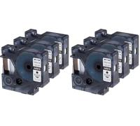 Nastri Oozmas Compatibile con Dymo D1 45010 12mm x 7m Nero su Trasparente (Confezione da 2)
