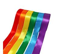 Nastri per alberi di maggio colorati da 2,5 cm * 22 m * 6, resistenti alle intemperie, nastro di raso colorato, nastro decorativo, nastro regalo