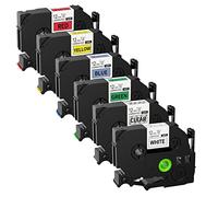 Nastri per Etichette BIGGER Compatible In sostituzione di Brother TZe-131/231/431/531/631/731, 12mm x 8m, usato con Brother P-Touch PT-H100R H105 H107 H110 900 1000 7100, confezione da 6