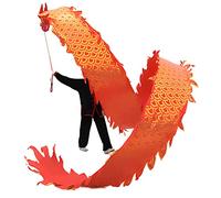 Nastri per la Danza del Drago, Draghi di Seta flut Giochi for Bambini all'aperto, Giocattoli, Parco Giochi all'aperto, Cortile, Prato, Esercizio(Golden Tangerine,12m/39.4ft)