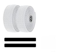 Nastri per manubrio di bici da strada con estremità in PU ed EVA per migliorare la presa e ridurre l'affaticamento della mano durante le lunghe distanze (bianco)