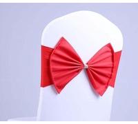 Nastri per sedie, Telai for sedie, 100 Pezzi Fasce for Fasce for sedie in Spandex for Matrimoni Sedia Elasticizzata Grandi Papillon for la Decorazione di Banchetti Evento Party-05(Red)