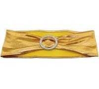 Nastri per sedie, Telai for sedie, 50 pezzi all'ingrosso Telai for sedie Argento metallizzato Colore Spandex Fodere for sedie Fasce for telai Decorazione for sedie for banchetti for feste di nozze(Lig