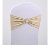 Nastri per sedie, Telai for sedie, Copritelai for sedie in spandex Fasce for arco con fibbia for decorazioni for banchetti for feste di nozze Hotel Office Meeting Decorazioni 50 pezzi,(Yellow)