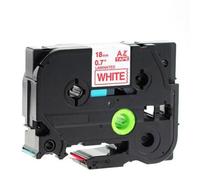 Nastri rosso su bianco compatibile con Brother TZE-242