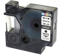 Nastro 40920 bianco su trasparente 9mm x 7m Etichette compatibile per DYMO LabelManager LM 100 150 160 200 210D 260 280 300 350 350D 360D 400 420P 450 500TS PC PC2 PnP LabelWriter LW 400 450 Duo