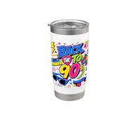 Nastro a cassetta Boombox Roller Skate Cube vintage anni '90 Bicchiere termico in acciaio inox doppia parete