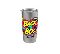 Nastro a cassetta retrò Boombox Roller Skate Eightie Bicchiere termico in acciaio inox doppia parete