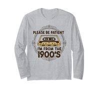 Nastro a Cassetta retrò Please Be Patient I'm from The 1900s Maglia a Manica