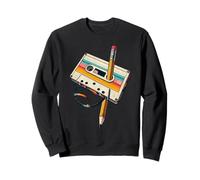 Nastro a cassetta vintage a matita, stile nostalgico, anni '80 e '90 Felpa