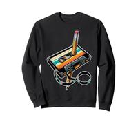Nastro a cassetta vintage a matita, stile nostalgico, anni '80 e '90 Felpa