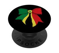 Nastro a civetta con bandiera senegalese del Senegal Pride PopSockets PopGrip Adesivo