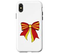 Nastro a forma di civetta con bandiera della Macedonia, motivo: orgoglio macedone Custodia per iPhone X/XS