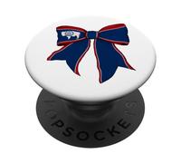 Nastro a forma di civetta con bandiera dello stato del Wyoming, da ragazza PopSockets PopGrip Adesivo