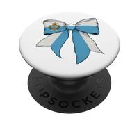 Nastro a forma di civetta con bandiera dell'orgoglio sammarinese di San Marino PopSockets PopGrip Adesivo