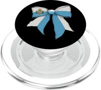 Nastro a forma di civetta con bandiera dell'orgoglio sammarinese di San Marino PopSockets PopGrip per MagSafe