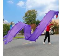 Nastro a forma di drago fai da te, in tinta unita, for danza, pois, for esercizi sportivi, for giocoleria, accessorio da palcoscenico a forma di drago realistico con borsa for il trasporto.(Purple,10