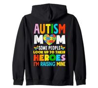 Nastro a Forma di Puzzle per la consapevolezza della Mamma autistica Felpa con Cappuccio