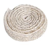 Nastro a nastro perle eleganti accessori da cucito ricamato 1yd (1 cm perle oblique bianche) (1 cm perle obliquo rotazione) (Perline a otto tubi doppie nere da 1,5 cm) (Perline a otto tube doppie