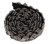 Nastro a nastro perle eleganti accessori da cucito ricamato 1yd (1 cm perle oblique bianche) (1 cm perle obliquo rotazione) (Perline a otto tubi doppie nere da 1,5 cm) (Perline a otto tube doppie