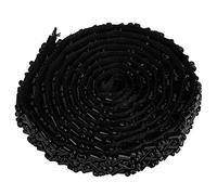 Nastro a nastro perle eleganti accessori da cucito ricamato 1yd (1 cm perle oblique bianche) (1 cm perle obliquo rotazione) (Perline a otto tubi doppie nere da 1,5 cm)
