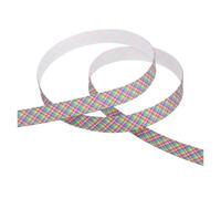 Nastro a quadretti in gros-grain | Multicolor 9 mm 5 iarde: fiocchi for capelli, copricapo, fai da te, cucito, confezione(Color10)