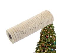 Nastro A Rete Per Albero Di Natale - Tessuto A Rete Decorativo Scintillante, Rotolo Glitterato Da 10 Pollici × 30 Piedi, Materiale Artigianale Scintillante, Accessorio Per Avvolgimento Flessibile | Ut