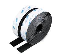 Nastro a strappo super resistente autoadesivo 9448A 25,4 mm x 5 m Nero durevole realizzato in fettuccia di nylon intrecciata per l'organizzazione di casa e ufficio decorazioni e progetti fai da te